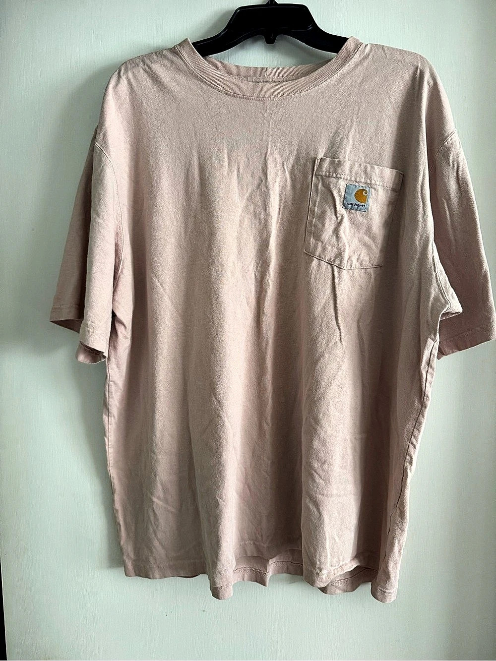 Carhartt Iconic K87 Loose Fit Heavyweight Short-Sleeve Pocket T-Shirt K87 Pink X